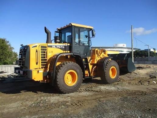 Wheel loader on job site